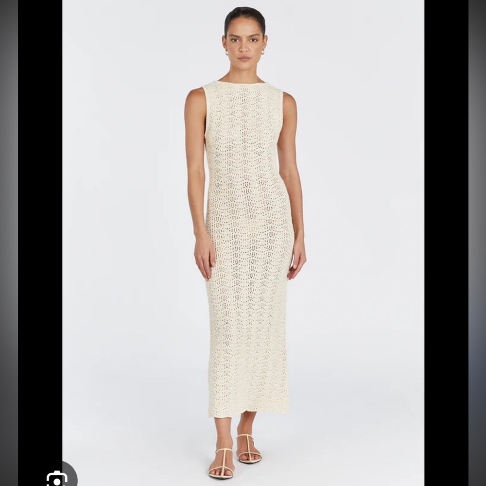 DISSH Gisele Buttermilk Crochet Dress